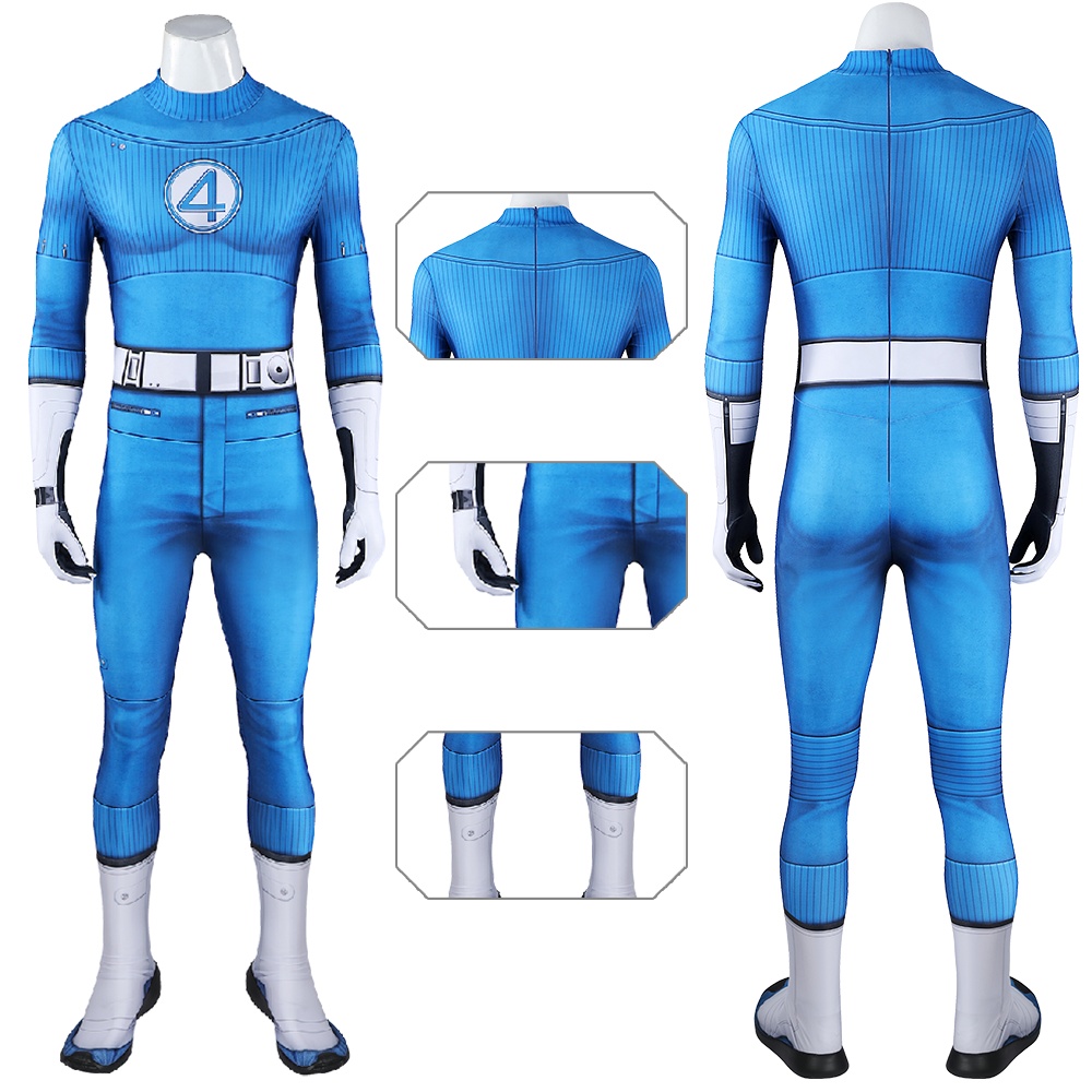 Mr. Fantastic Cosplay Bodysuit The Fantastic Four：First Steps Costume Full Set