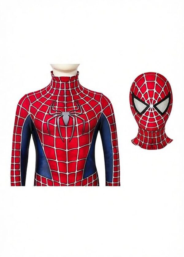 Spider Man 2 Costume Tobey Maguire Cosplay Jumpsuit Kids Size