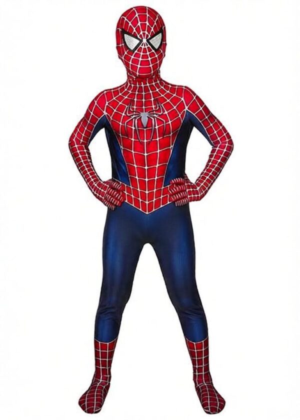 Spider Man 2 Costume Tobey Maguire Cosplay Jumpsuit Kids Size