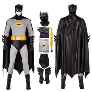 1966 Adam West Cosplay Costume Retro Batsuit