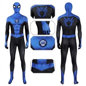 4b41214ef6af8b6fb03ee025272fee978afbcac59edb696b75014ad42a2e6b95.jpeg Peter Parker New Blue Cosplay Bodysuit Marvel’s Spider-Man 2 Costume Full Set