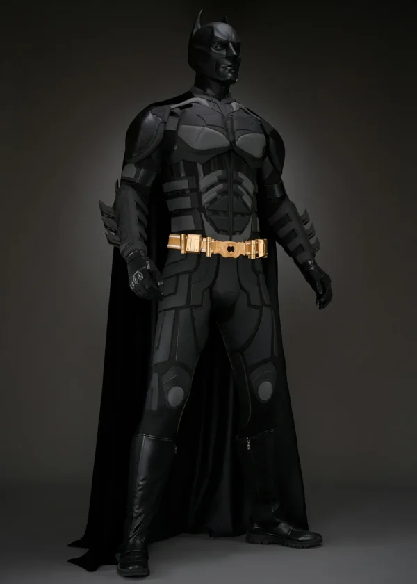 Superhero Bat Style Man Costume Bruce Wayne Suit Cosplay Top Level