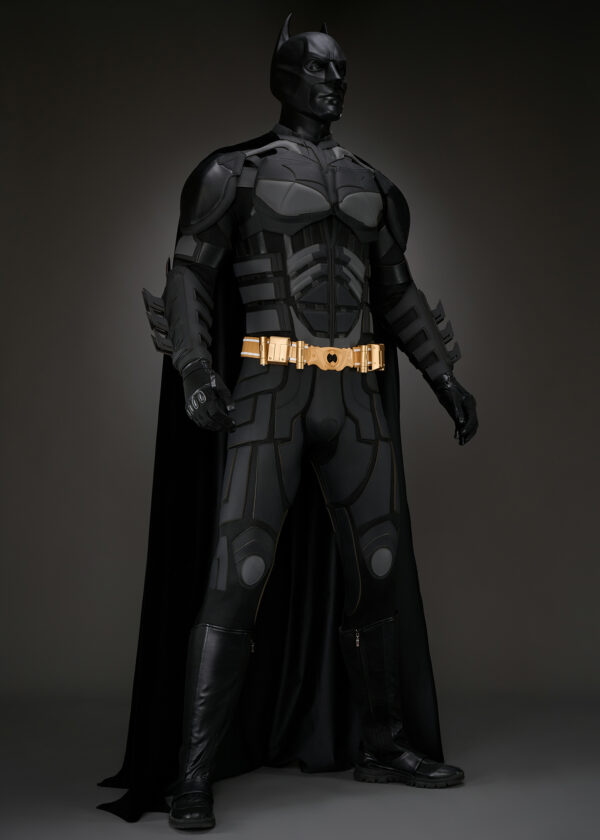 Superhero Bat Style Man Costume Bruce Wayne Suit Cosplay Top Level