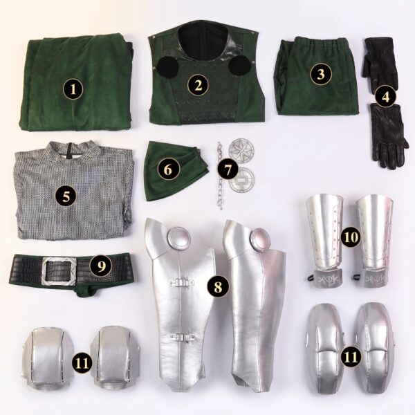Doctor Doom Costume Avengers Doomsday Cosplay Suit Full Set - Upgrade Ver.