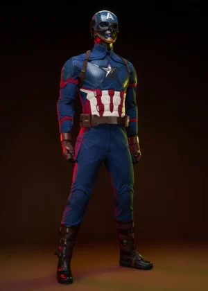 Captain America Costume Avengers Endgame Steve Rogers Suit Cosplay Upgrade Ver