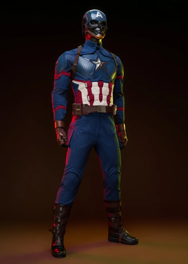 Captain America Costume Avengers Endgame Steve Rogers Suit Cosplay Upgrade Ver