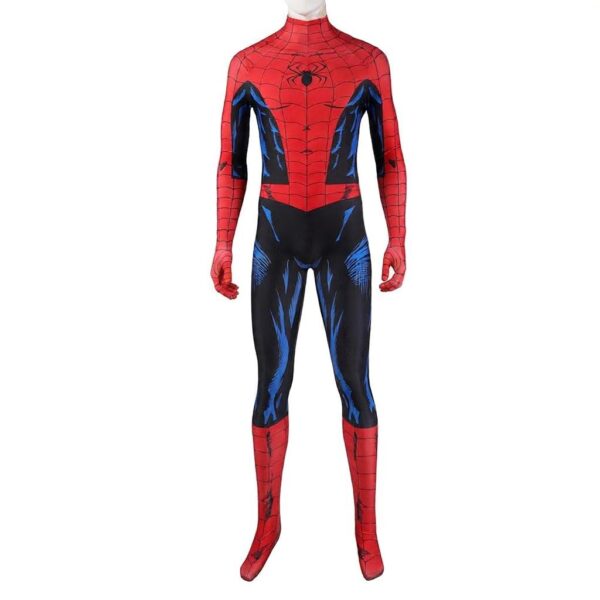 Spiderman Vintage Comic Book Suit Printed Cosplay Costume