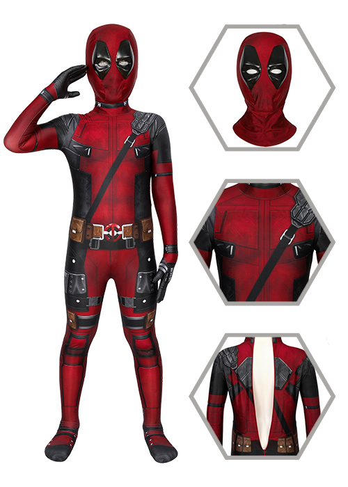 e2f0713a3ee8a0a781d300ae976508b792ada0b558d8ada1b4957f8392329c89.jpg Deadpool Costume Cosplay Jumpsuit Kids Size