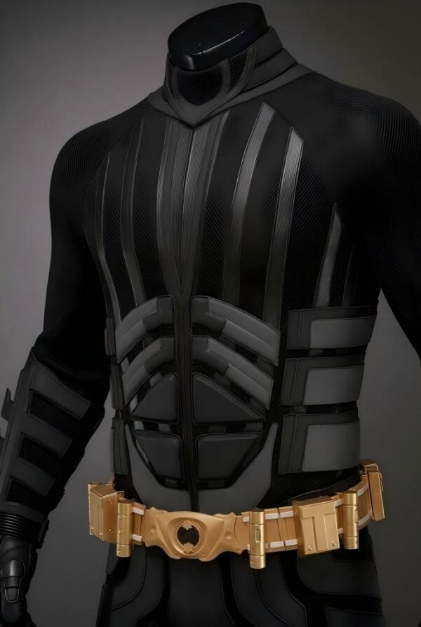 Superhero Bat Style Man Costume Bruce Wayne Suit Cosplay Top Level