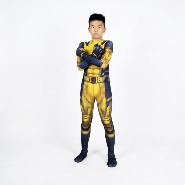 Kids Wolverine Cosplay Costume Deadpool 3 Wolverine Printed Suit